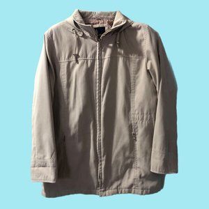 London Fog Detachable Hood Lightweight Jacket-Sz L